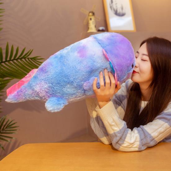 40/55cm Companion de pluș elegant din desene animate, pernă adorabilă, păpușă salamanderă, animal din desene animate, păpușă Axolotl de pluș