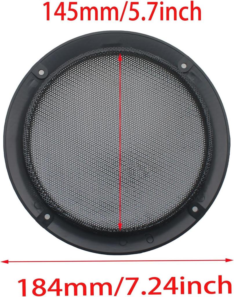CM Hardware Speaker Grill Cover 6.5" Black Universal Speaker Protector Net 2 Pack