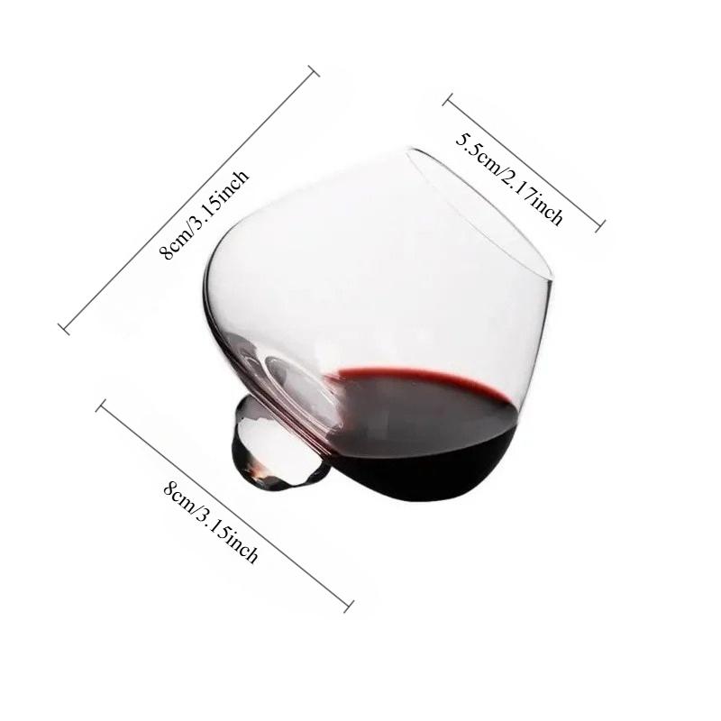 1Pc Irregular Whiskey Wine Glass Rotating High Belly Beer Whiskey Brandy Cocktail Drinking Wine Cup Tumbler Down Bar Glass