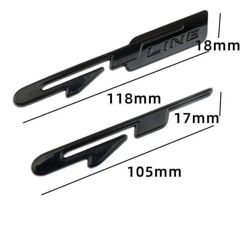 KMWL7 3D Metal GT Line Logo Car Rear Trunk Emblem Badge Decals For Peugeot 307 308 Renault KIA Rio K3 K5 Ceed Sportage Auto Stickers