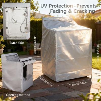 Waschmaschinen-/Trockner-Sonnenschutzhülle, Staubdichte Aufbewahrungshülle, Sonnenschutz und UV-Schutz, Außen- und Innengebrauch