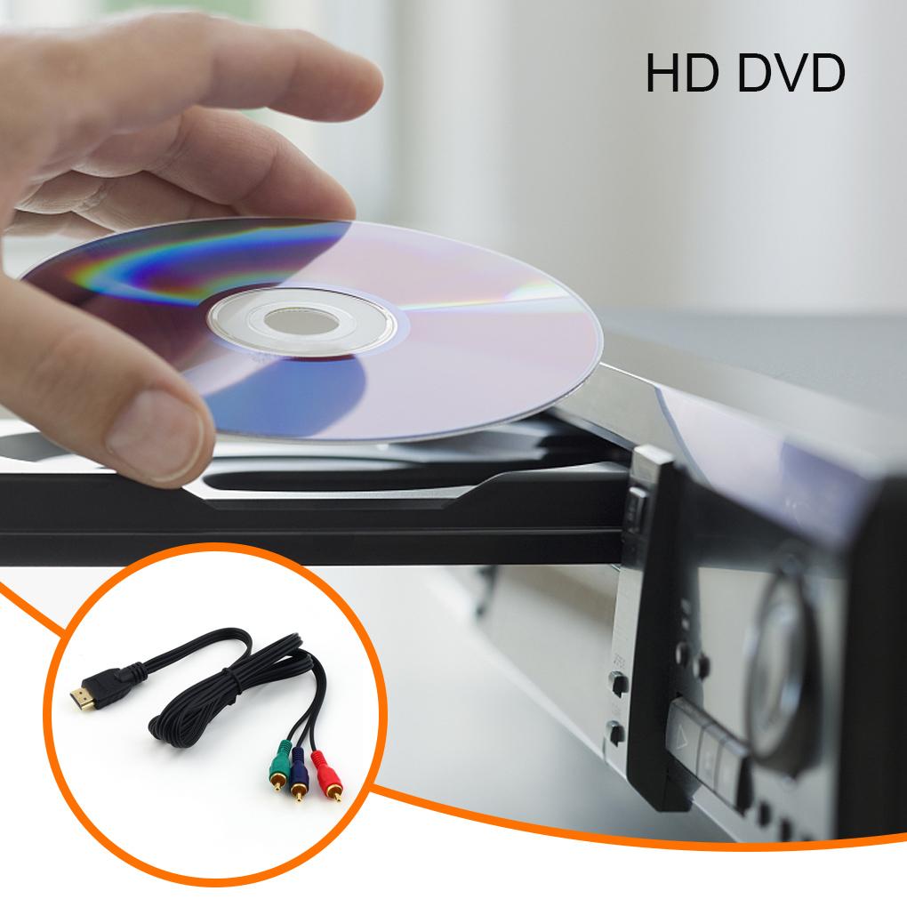 3\-in\-1 Computer Video Adapter HD Male To 3 Audio Video AV Cable Cord Adapter Converter Connector Component Cable