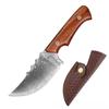Damascus Knife Hammered Sharp Meat Cleaver Butcher Knives Kitchen Sharp And DurableEasy To CleanNon-rusting Solid Wood Handle