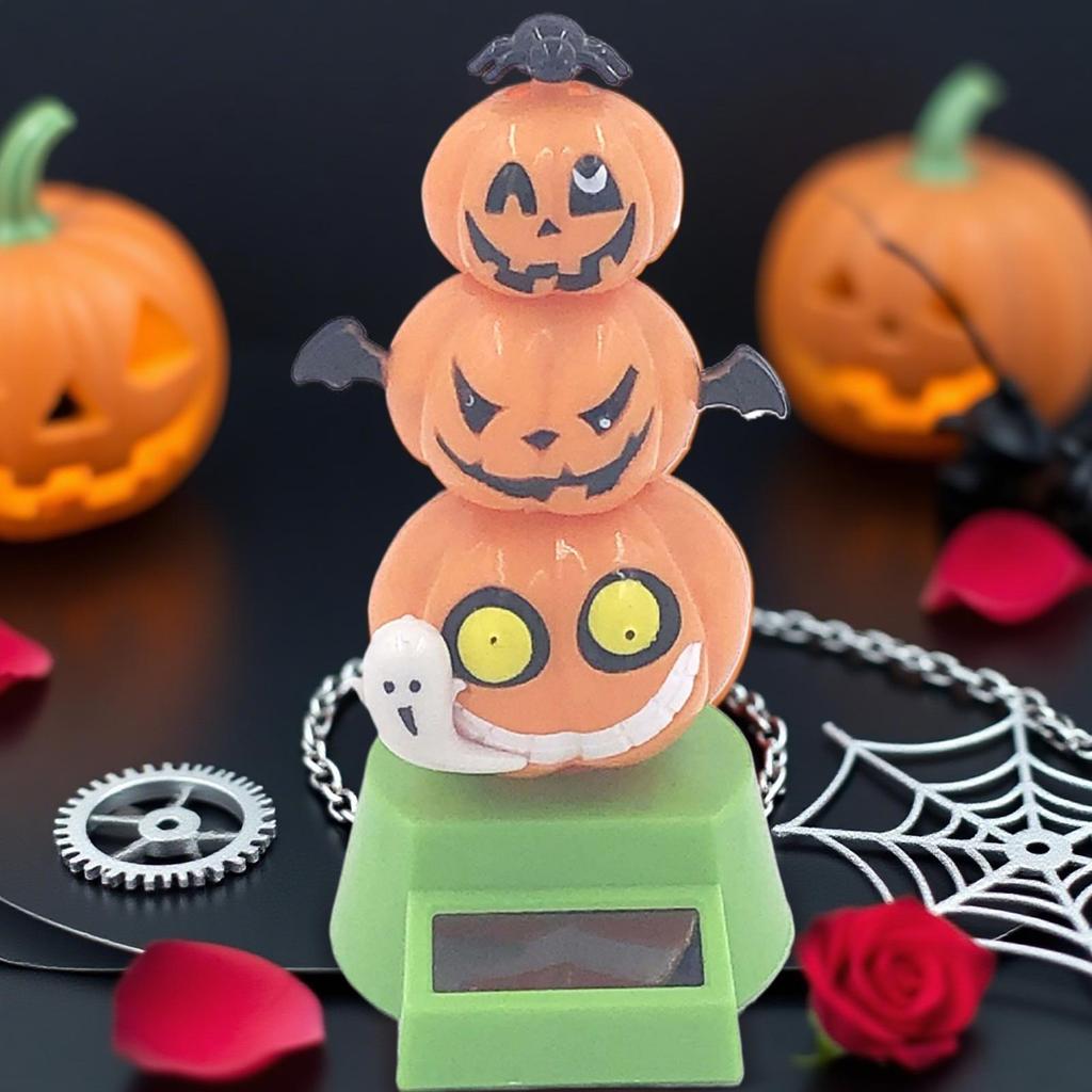 car Dashboard Solar Dancing Toys Halloween Solar Powered Dancing Toys Pumpkin Car Interior Wobble Ornament Halloween decorations