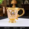 Vintage European Alloy Goblet Embossed Enamel Mini Liquor Wine Cup Multi Colors For Wedding Home Bar Table Decor Gift