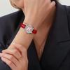 Casio oversized dial Swarovski crystal date backlight display waterproof business watch quartz movement leather strap Japanese and SHE-4031L-7A1U