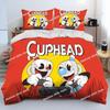 Druk 3D Kubek Cuphead Mugman Nadrukowana Pościel Poszewka na Kołdrę Zestaw Miękki i Wygodny Idealna Dekoracja Pokoju Dziecięcego