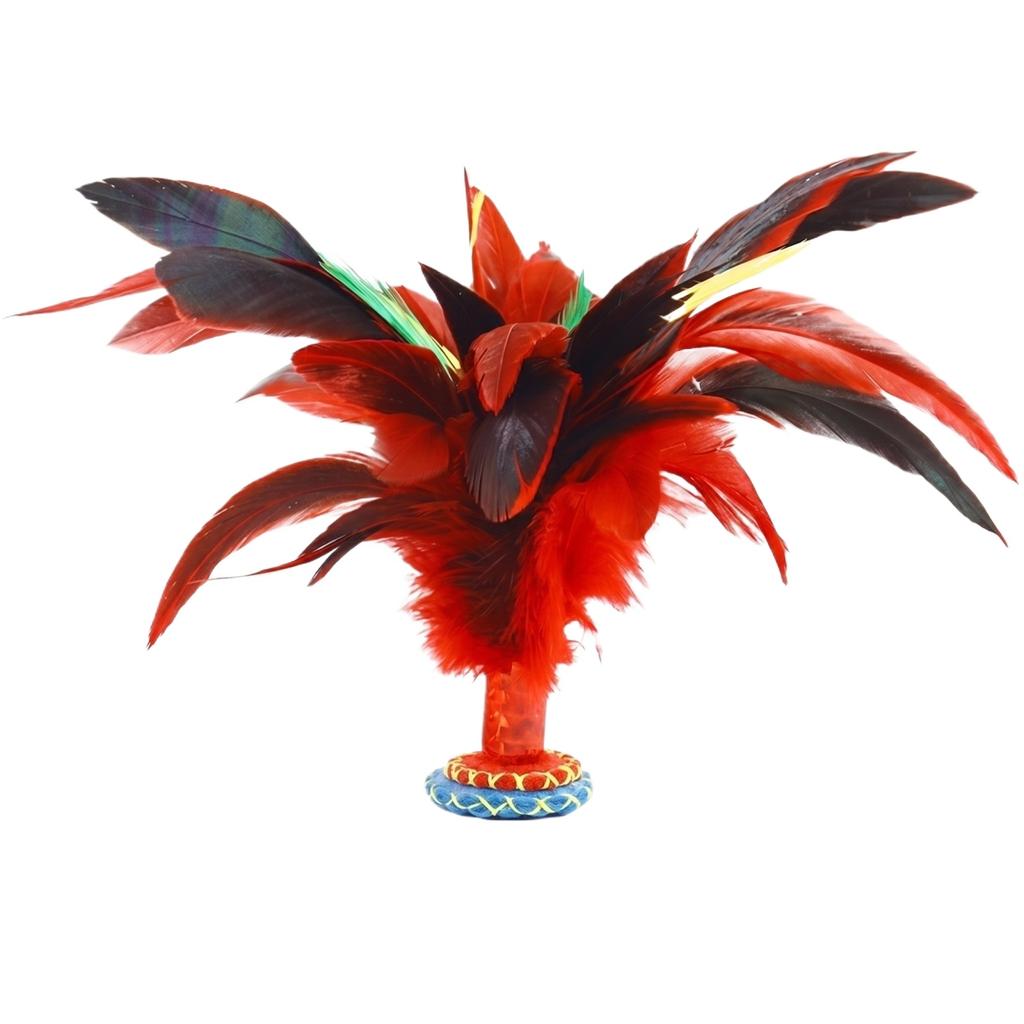 Traditional Feather Shuttlecock for Jianzi Foot Kick Game Durable Handmade Sports Training Equipment with Natural Feathers and Weighted Base