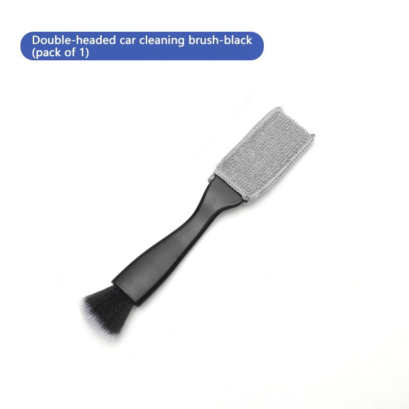 

Car air conditioning outlet gap brush Nylon silk soft hair car interior detail double head dust removal cleaning brush