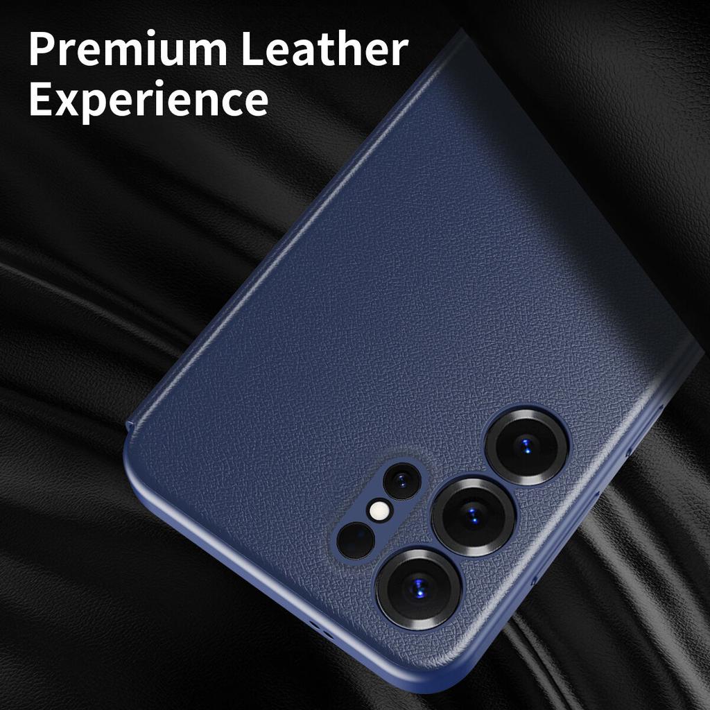 Leather Case for Samsung Galaxy S26 S25 S24 S23 S22 Ultra/ FE/ Plus with Mirror Smart View Window, S-View Cases,Flip Phone Cover Phone Bumpers