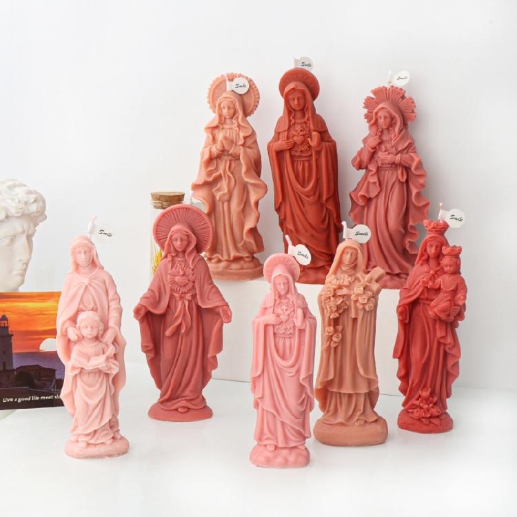 Jesus Statue Silikonform DIY Aromatherapie Kerzenherstellungswerkzeug Form Handwerk
