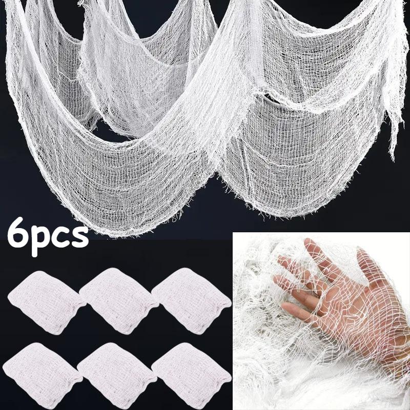 Halloween Gauze Fabric Black Chunky Gauz Fabric Haunted House Diy Decorative Gauze Horror Party Scene Props Halloween Decoration