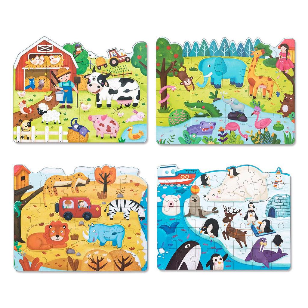 Cross-Border Wooden Puzzle Tin Box: Advanced Four-in-One Educational Toy for Kindergarten