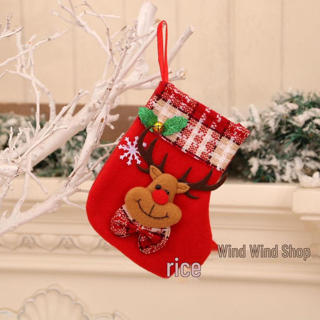 Pungi cadou pentru ciorapi de Crăciun: Ornamente mici suspendate pentru decorațiuni de pom