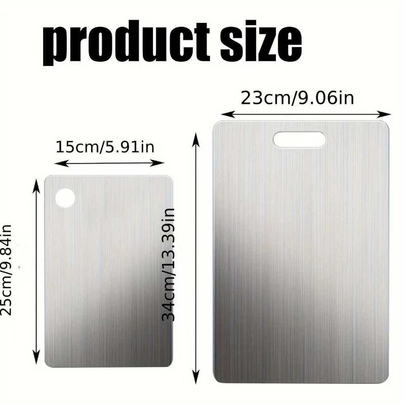 

2pcs Stainless Steel Cutting Board Set - Heavy Duty Non-Slip for Meat & Vegetables | BPA Free & Rust Proof