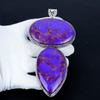 Purple Copper Turquoise Pendant, 925 Sterling Silver Handmade Jewelry, Turquoise Silver Pendant, Party Wear Jewelry For Women's, Pendant For Gift