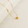 New fashionable cubic zirconia-studded chubby design26Letter pendant necklace, titanium steel, versatile and stylish for women