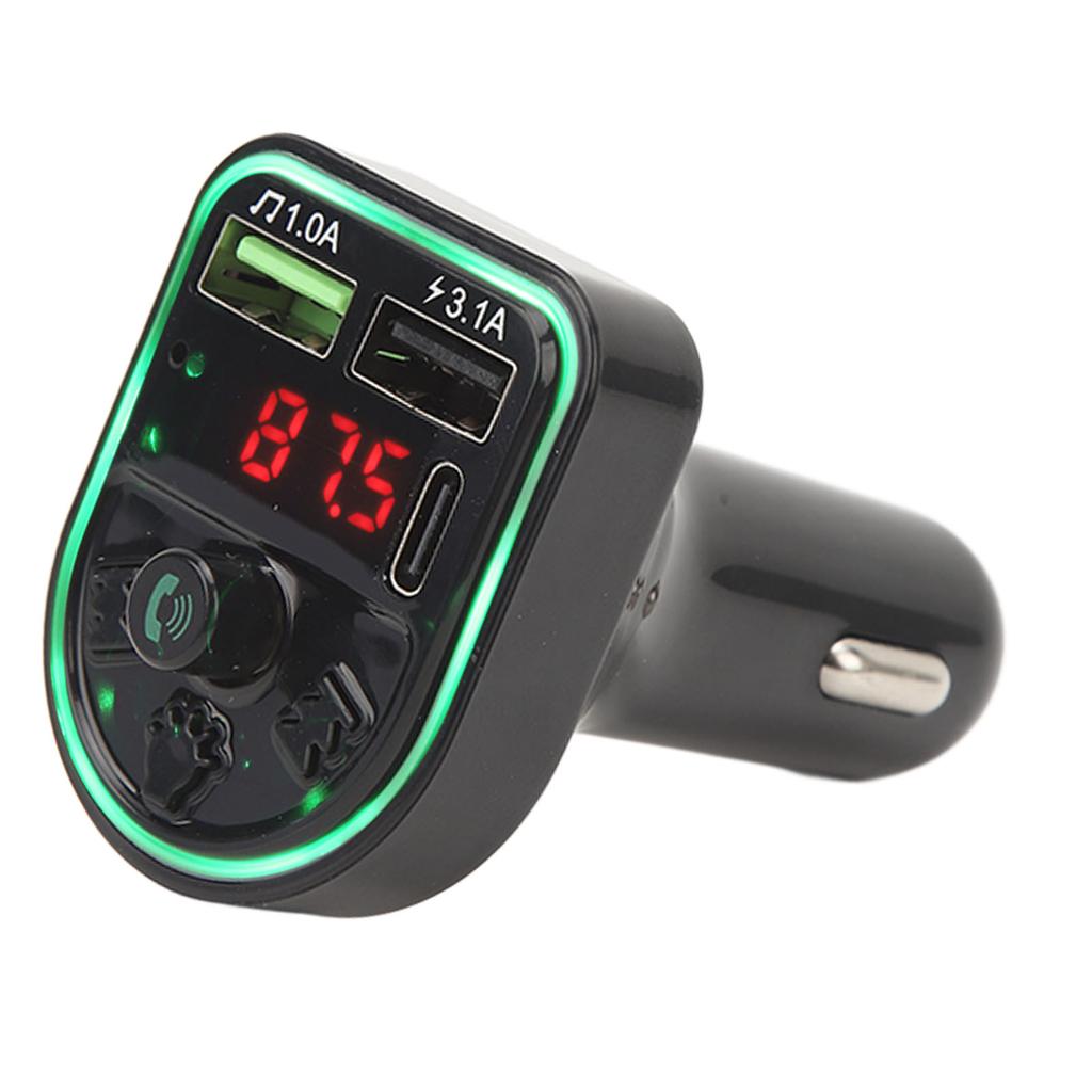 Bluetooth Transmitter for Car Wireless Cigarette Lighter Hands Free Calling Car Radio Music Adapter USB Charger with