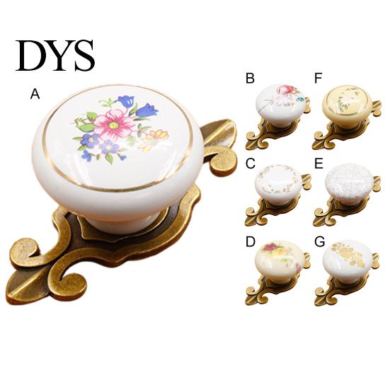 Drawer Knob Handle Thickening Comfortable Touch Round Ceramic Cabinet Cupboard Door for Furniture
