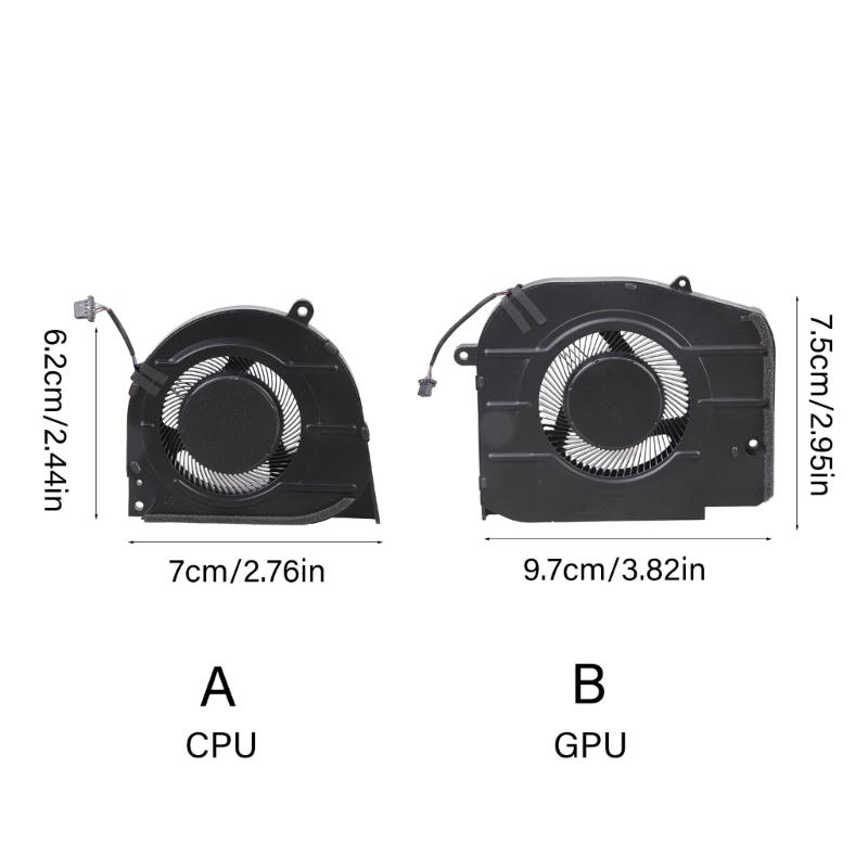 Replacement CPU GPU Cooling Fan Notebook Coolers Metal Heat Dispersion Fan for 7620 ON49HW Laptop Notebook Accessories