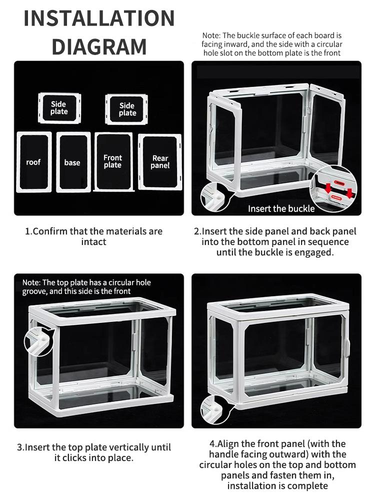 6pcs Display Box Glass Doll Storage Box Cotton Doll Blind Box Handmade Transparent Baby Cabinet