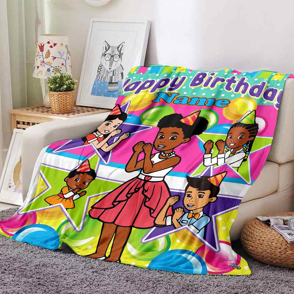 Custom Name Gracie's Corner Theme Printed Blanket - Perfect for Couch, Bed, Travel & Outdoor Use | Machine Washable, Cozy & Durable.