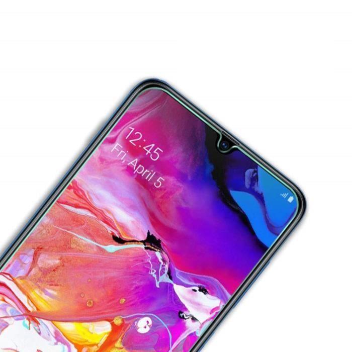 Displayschutzfolie - Phonillico - Samsung Galaxy A70 - 2er-Pack - Gehärtetes Glas - Kratzfest