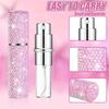 10ml Crystal Perfume Spray Bottle Travel Refillable Bottles Mini Potable Bling Glitter Empty Cosmetic Containers Atomizer Bottle