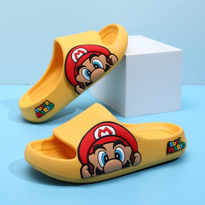 Pantofole per Bambini Mario Design Cartone Animato Cool Ragazzi Estate Indoor Antiscivolo Suola Morbida