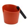 Coffee Knock Box ABS Coffee Dump Bin Round Coffee Ground Container for Semi Automatic Coffee Machine Orange