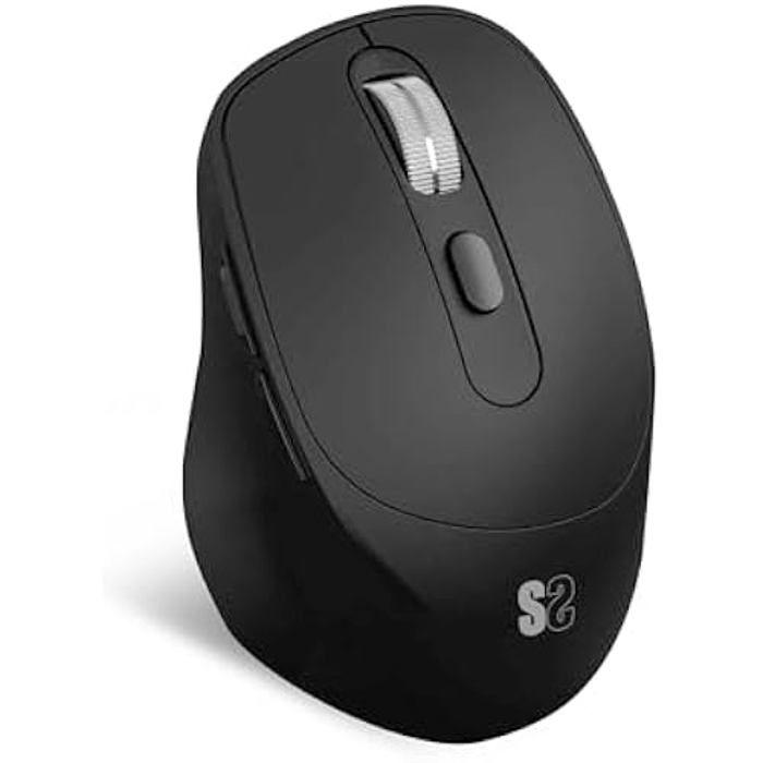 Souris D'ordinateur - SUBBLIM - Comfort Ergo Dual - Noir - Silent Click - Batterie Rechargeable