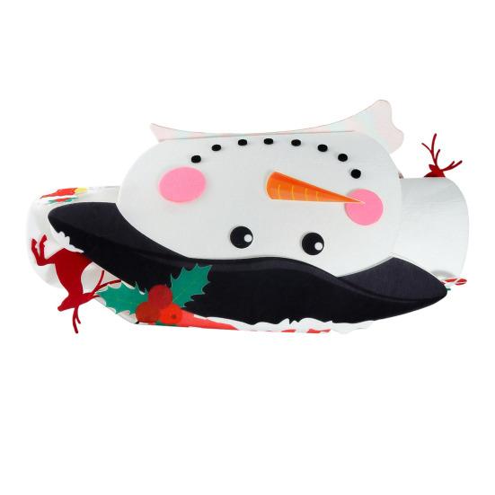 DIY Felt Christmas Snowman Set with 34 Pcs Detachable Ornaments Large Snowman DIY Crafts Christmas Door Wall Hanging Decoration for Winter Holiday