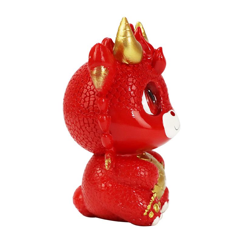 Customizable Cartoon Dragon Resin Ornament - Creative Gift in Stock