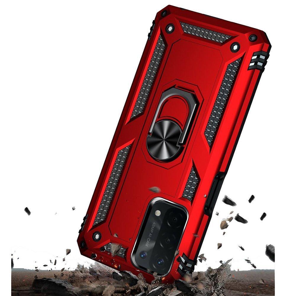 Armored case for OPPO A54 5G/A74 5G/A93 5G, Nox Case Ring, red