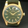 HAND-WINDING VINTAGE SWISS MENS REFURBISHED GREEN COLOR DIAL WATCH A707400-1