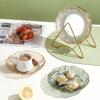 Transparent Plate Household Fruit Small Dinner Plate Kitchen Plastic Spit Bone Plate Dried Fruit Afternoon Tea Storage Plate
