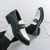 Men Fashionable Loafers European-style One-foot Lightweight Breathable Brand Leather Shoes Social Shoes Size 38-46 Men Shoes