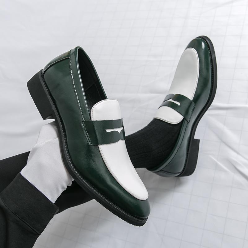 Men Fashionable Loafers European-style One-foot Lightweight Breathable Brand Leather Shoes Social Shoes Size 38-46 Men Shoes