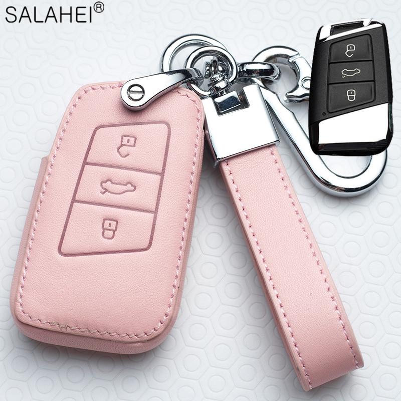 Car Key Case For VW Volkswagen Polo Golf 4 5 6 7 T5 Passat B6 B5 B8 Magotan For Skoda Octavia A5 A7 Kodiaq Seat Leon Ibiza Ateca