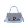 Blocking Color Splicing Small Square Bag In Pu With Adjustable Strap For Dayily