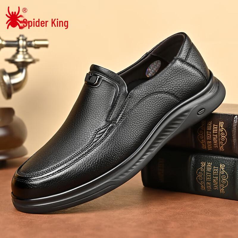 Spider King Men s Sheepskin Slip-On Business Casual Loafers 40