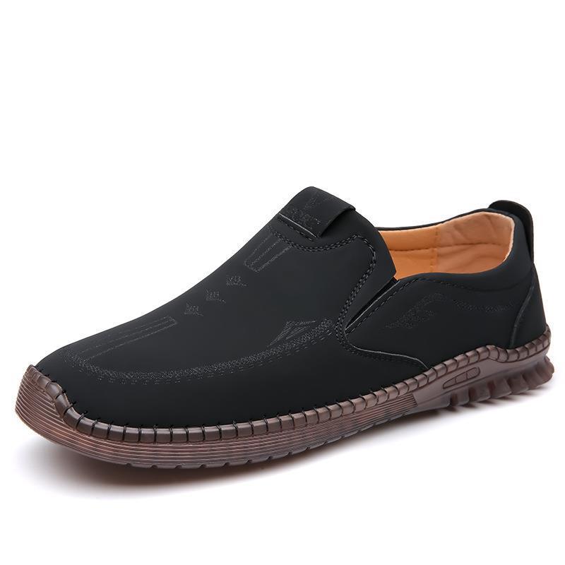 

Men s casual leather shoes summer new hollow non-slip breathable beef tendon sole leather sandals one pedal hole men s shoes 44