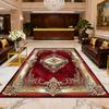 European Luxury Red Gold Easy Clean Carpet for Living Room Decoration Bedroom Bedside Fluffy Rug Large Area Non-slip Floor Mats