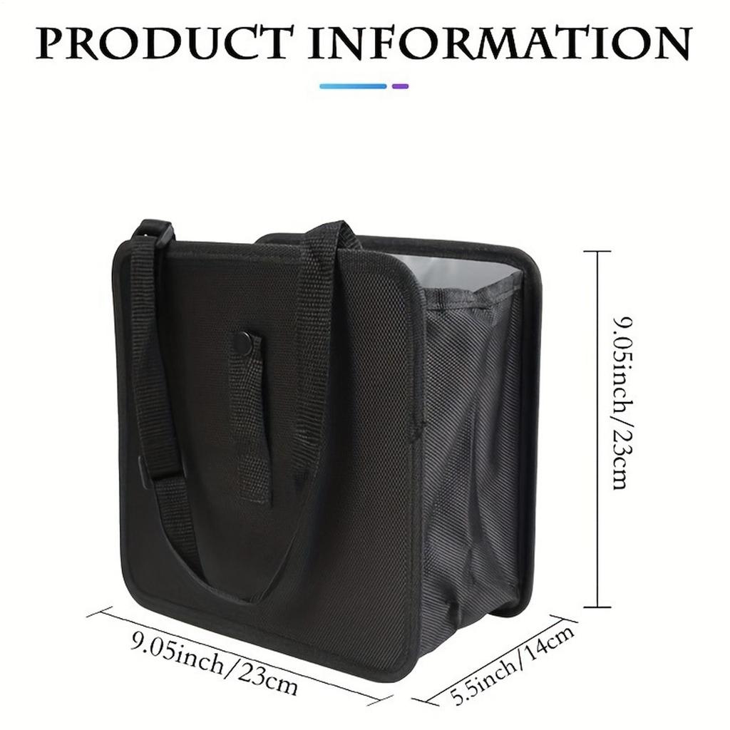Waterproof Car Storage Bag Trash Can Hanging Storage Bag Rear Seat Back Universal Foldable Backseat Storage Box For Truck SUV RV