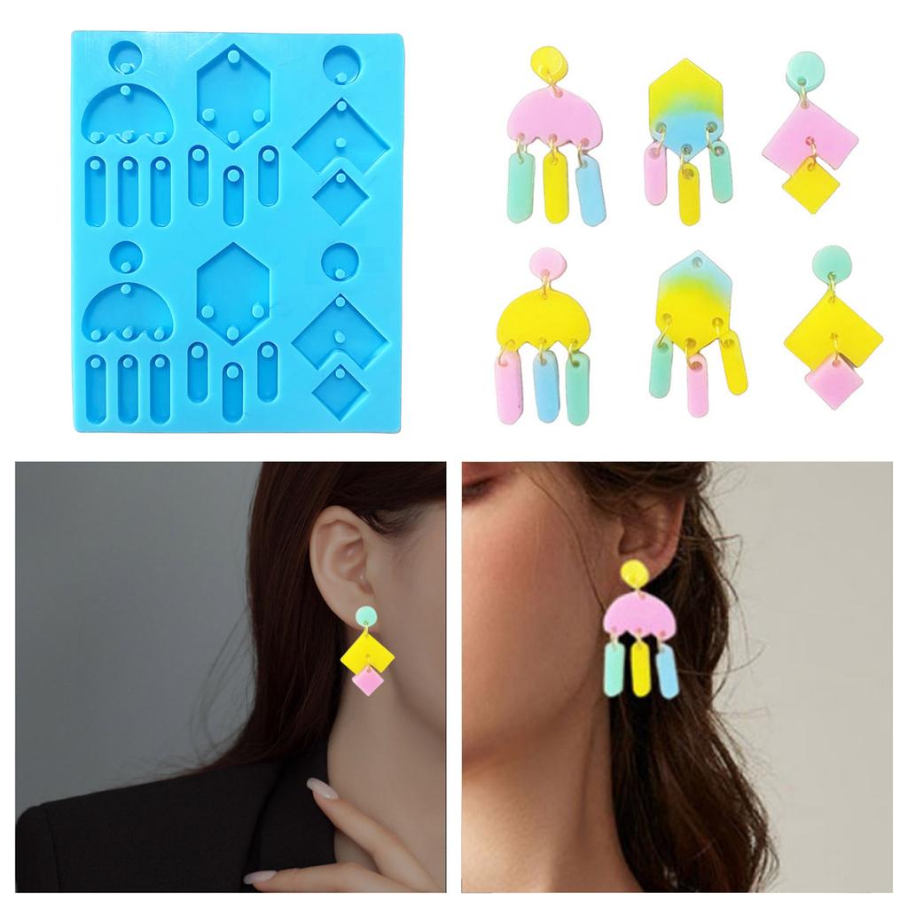 Silicone Ear Jewelry Making Mold Silicone Earring Mold Handmade Earring Molds Silicone  Gift for  Enthusiasts