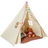 VEVOR Kids Play Tent, Teepee Tent for Kids 1-5 Years Old, Toddler Tent with Mat and Plush Decorative Balls