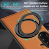 KEYSION 360° Rotating Magnetic Ring Stand PU Leather Case for MagSafe for Samsung Z Fold 7 5G Wireless Charging Phone Back Cover