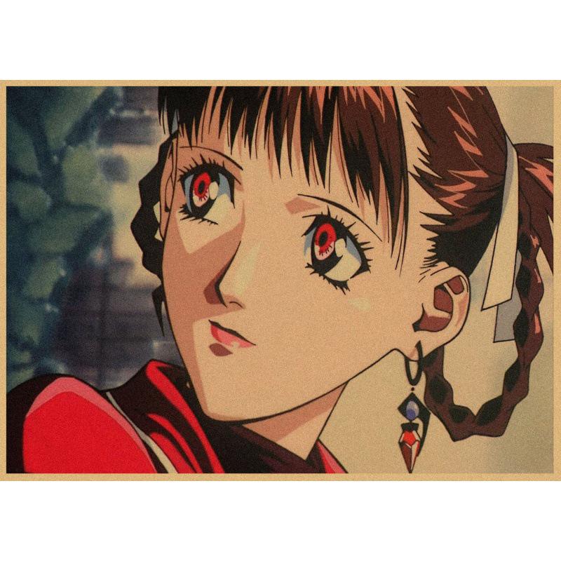 Großes japanisches Anime-Poster - Yoshiyuki Sadamoto Girl Killer Retro Kraft Wandkunst