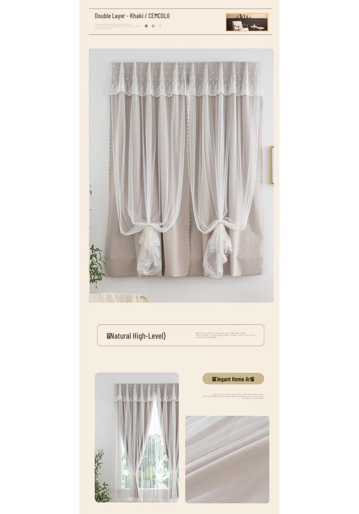 Velcro Gauze Curtain: No-Punch, Full Blackout, Non-Transparent, Sun-Protected, Ideal for Rental Rooms (Blocks 99% Light)