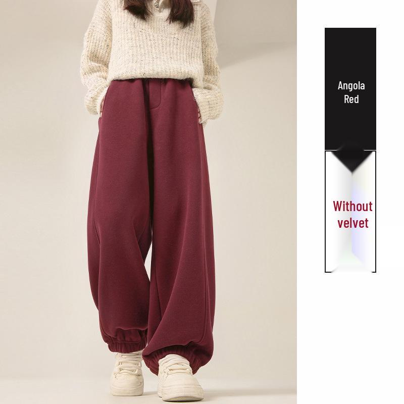 Women s Fleece Windproof Velvet-Lined Warm Joggers S 36-43 kg